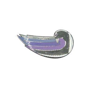 Laurel Burch Pin Brooch Celestial Dove Silver Tone Purple Enameled Bird